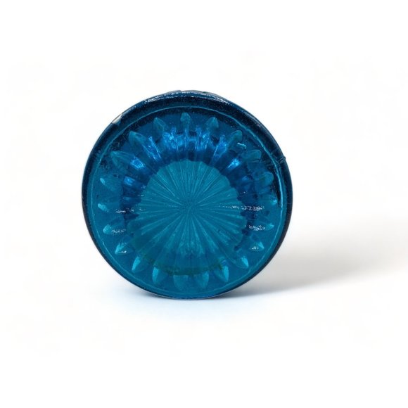 Vintage Rossini Empoli Blue Diamond Print Art Glass Vase Italy  11" Tall - Picture 7 of 11